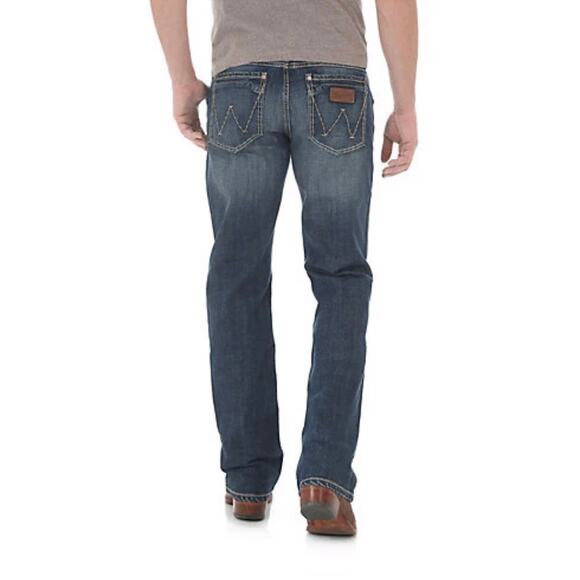 Wrangler Retro Slim Fit Layton Boot Cut Blue Jeans 10WLT77LY 42x36 - Picture 8 of 8